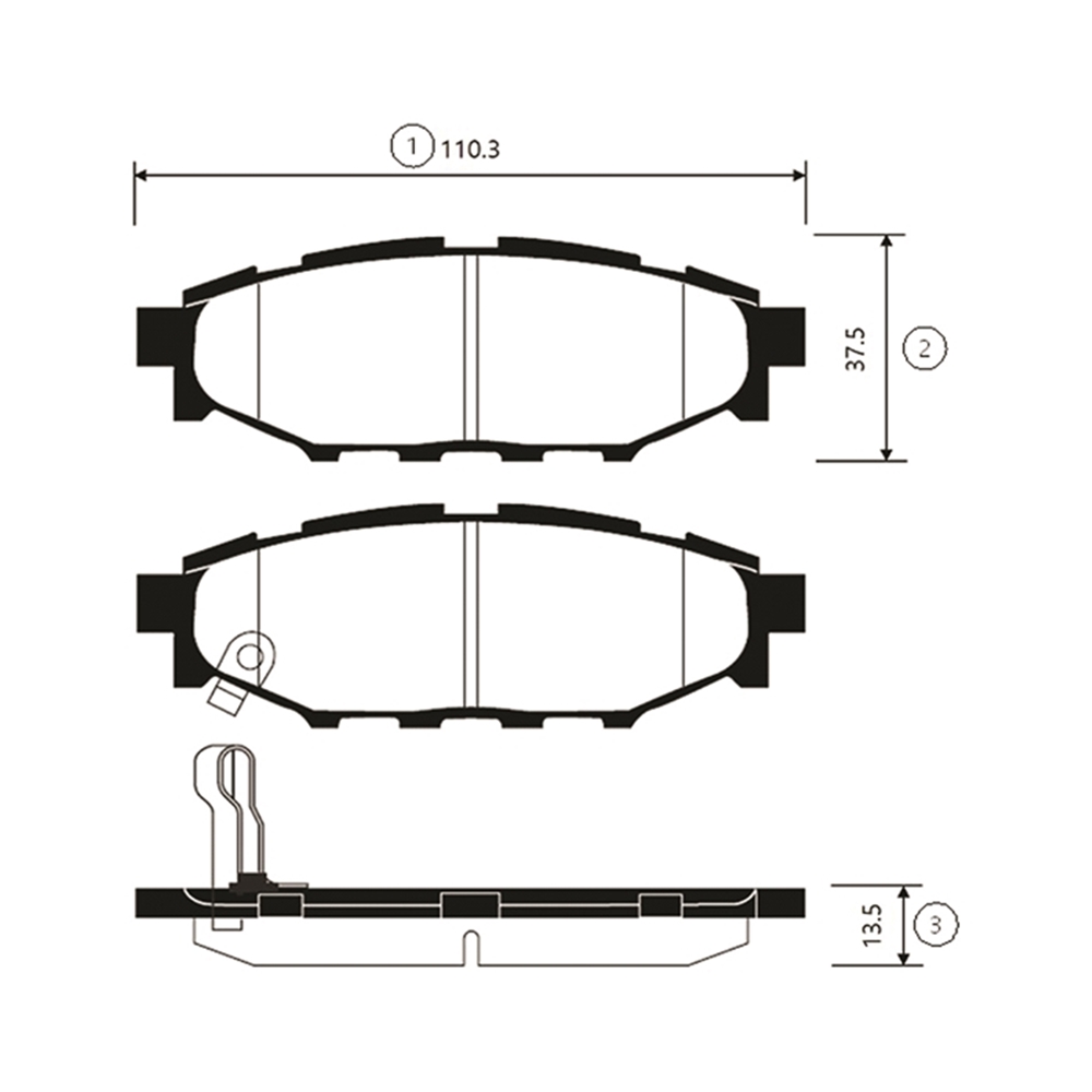 CTR GK1000 Колодки тормозные SUBARU Impreza 2009 ~ / XV 2012 ~ / Forester 2012 ~ / BRZ 2011 ~ TOYOTA 86 2012 ~ зад.прав.лев. (старый арт. CKSU-13) GK1000