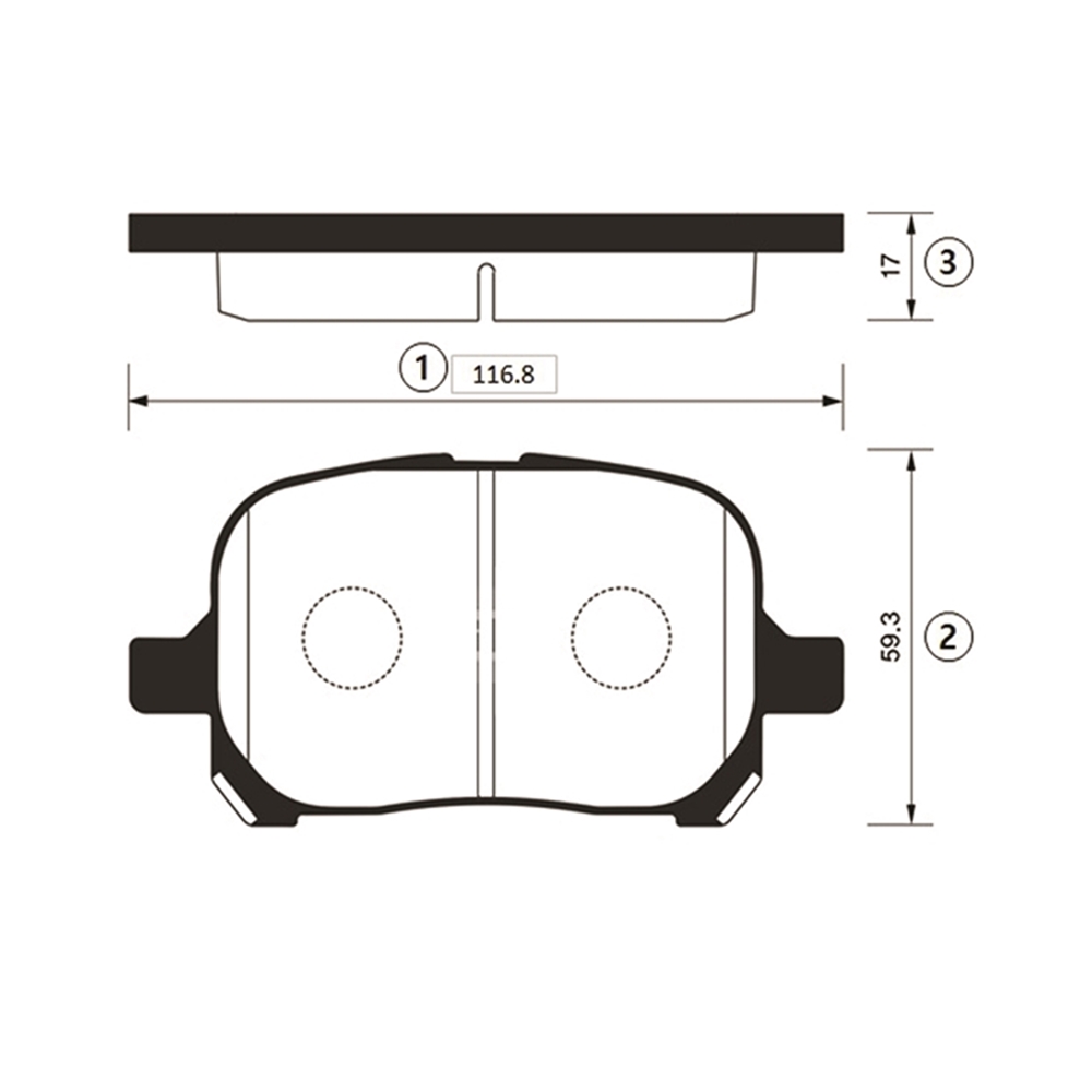 CTR GK1017 Колодки тормозные дисковые передние Toyota Camry 1996 ~ 2001 / Estima 2000 ~ 2005 / Harrier 1997 ~ 2