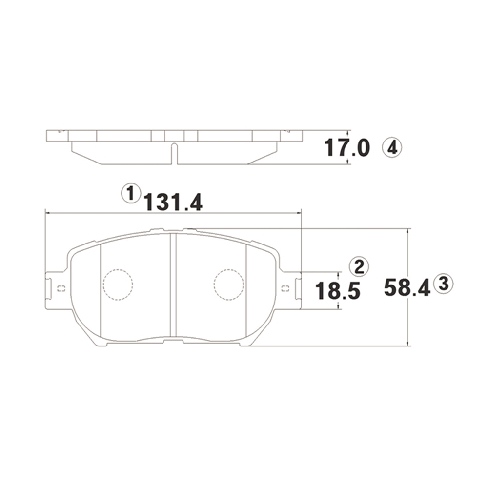 CTR GK1033 Колодки тормозные дисковые передние Toyota Camry 2001 ~ 2006 / Crown 2004 ~ 2012 / Isis 2004~ 2011 /