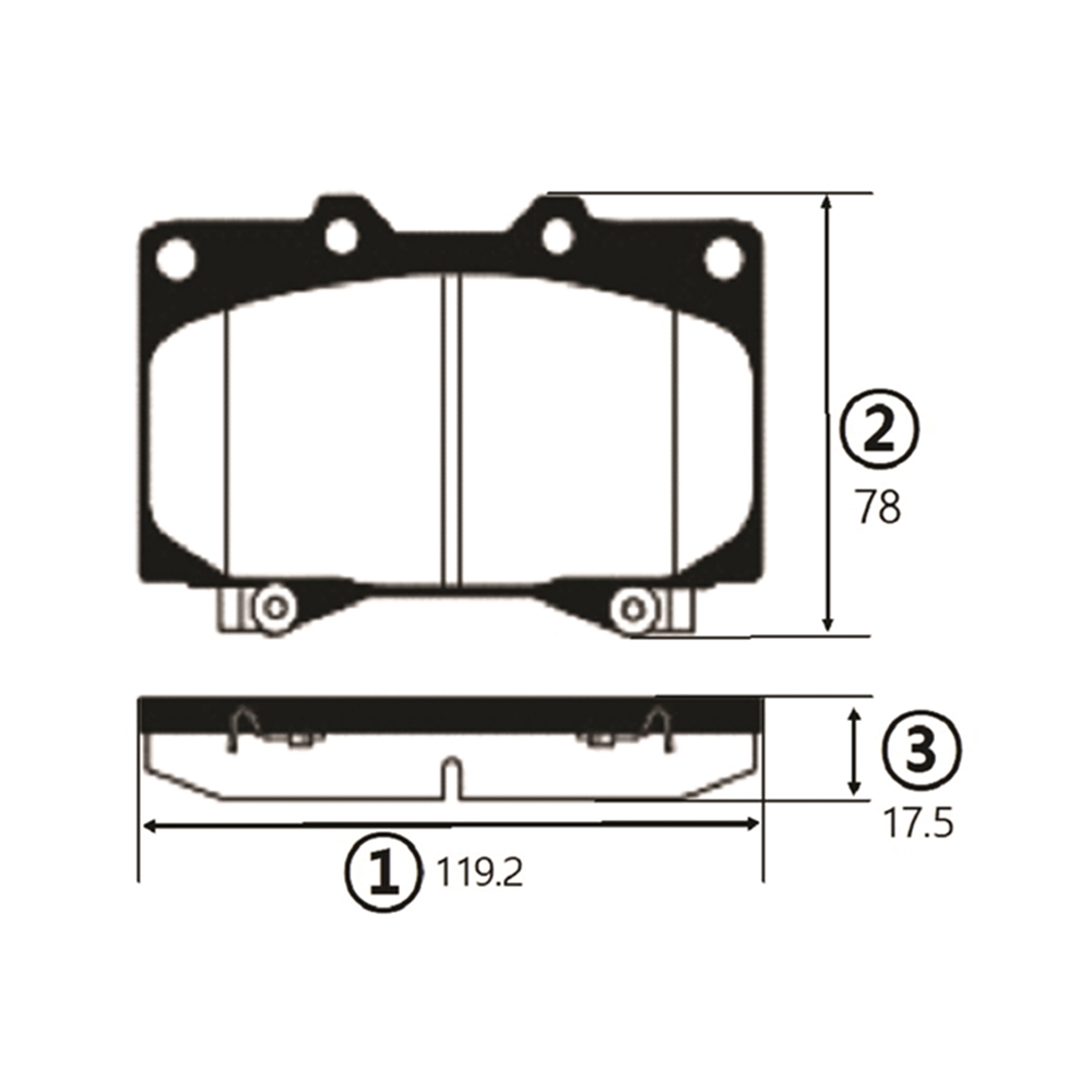 CTR GK1043 Колодки тормозные дисковые передние Toyota Land Cruiser 1999 ~ 2016 / Land Cruiser 100 1998 ~ 2007 /