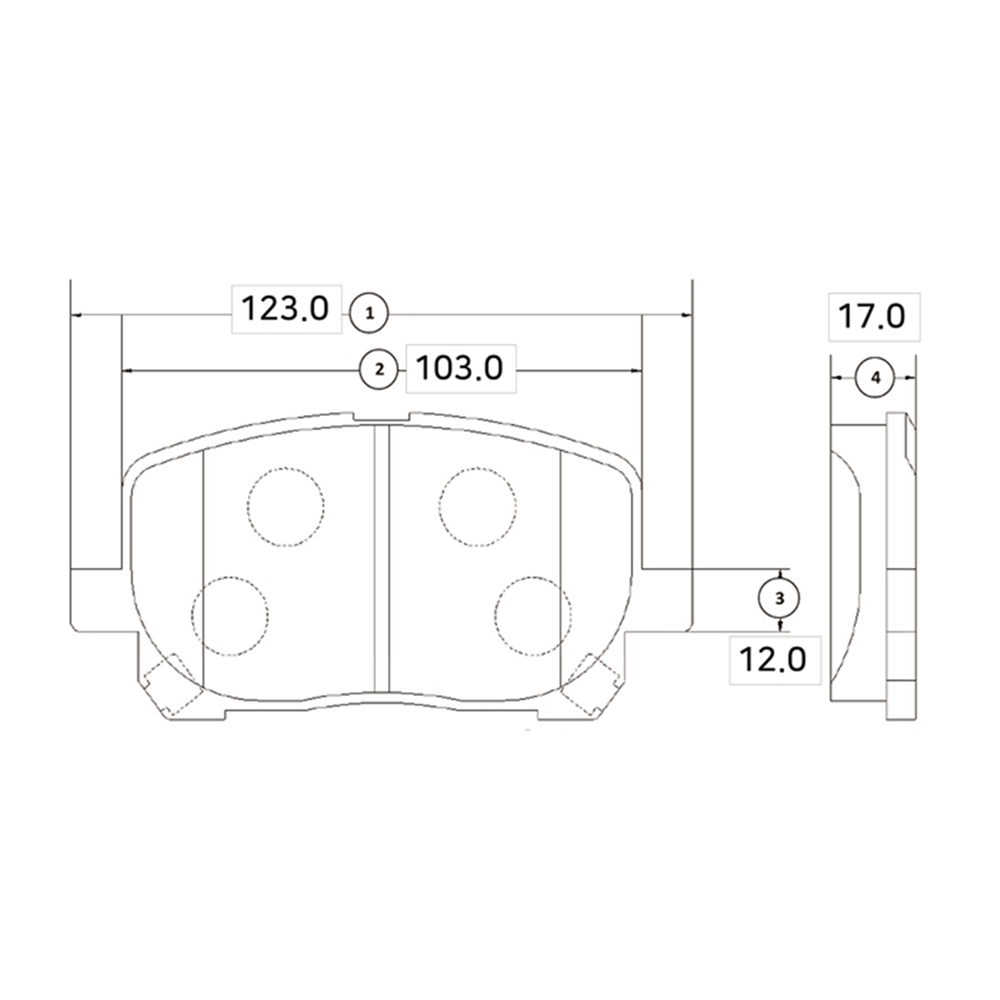 CTR GK1049 Колодки тормозные дисковые передние Toyota Avensis Verso 2001 ~ 2009 / Corolla 2001 ~ 2008 / Estima