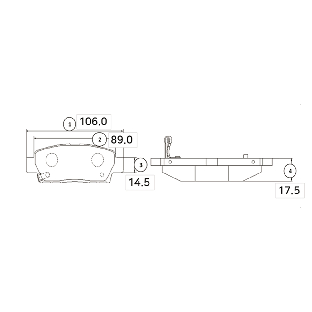 CTR GK1054 Колодки тормозные дисковые задние Toyota Avalon 1993 ~ 2005 / Chaser 1992 ~ 1997 / Cresta 1992 ~ 199