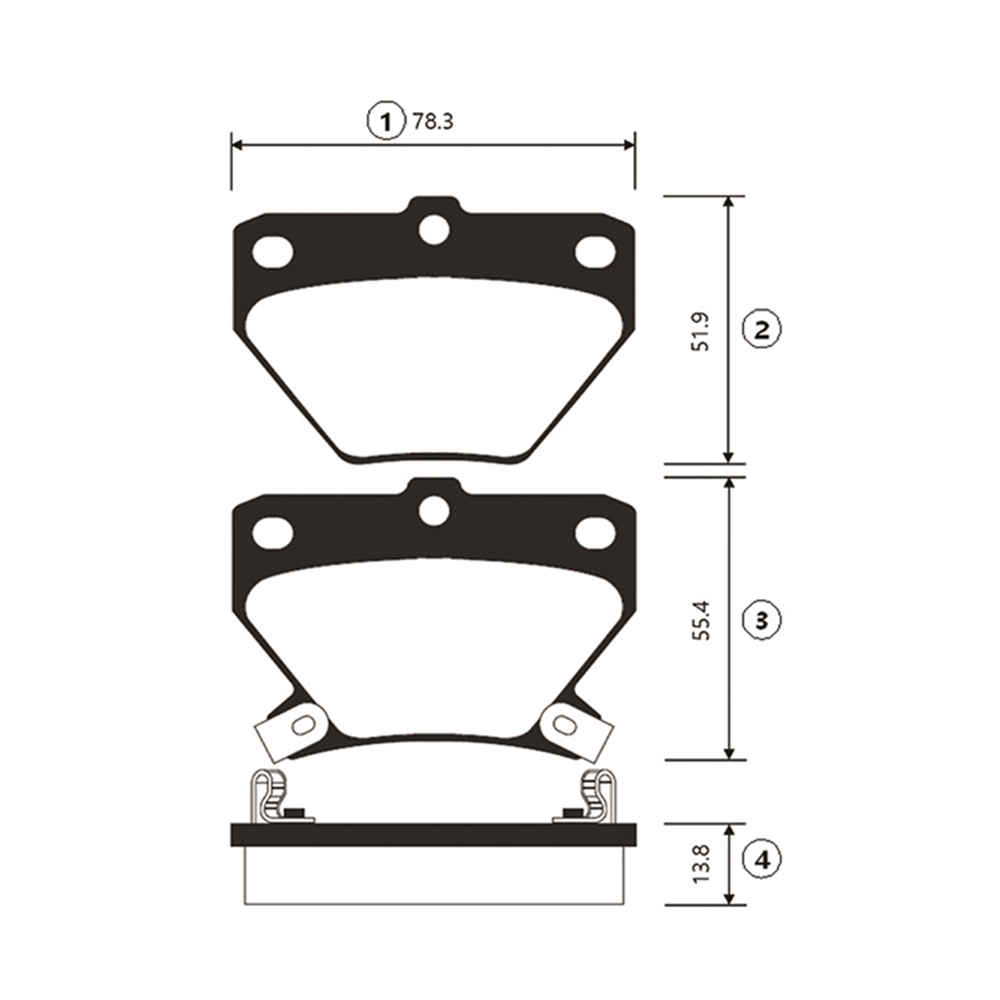 CTR GK1056 Колодки тормозные дисковые задние Toyota Celica 1999 ~ 2006 / Corolla 2000 ~ 2008 / Altis 2000 ~ 200