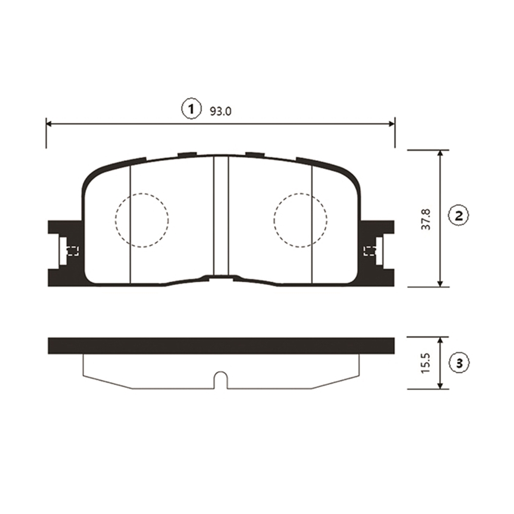 CTR GK1057 Колодки тормозные дисковые задние Toyota Caldina 2002 ~ 2007 / Camry 2001 ~ 2006 / Harrier 1997 ~ 20