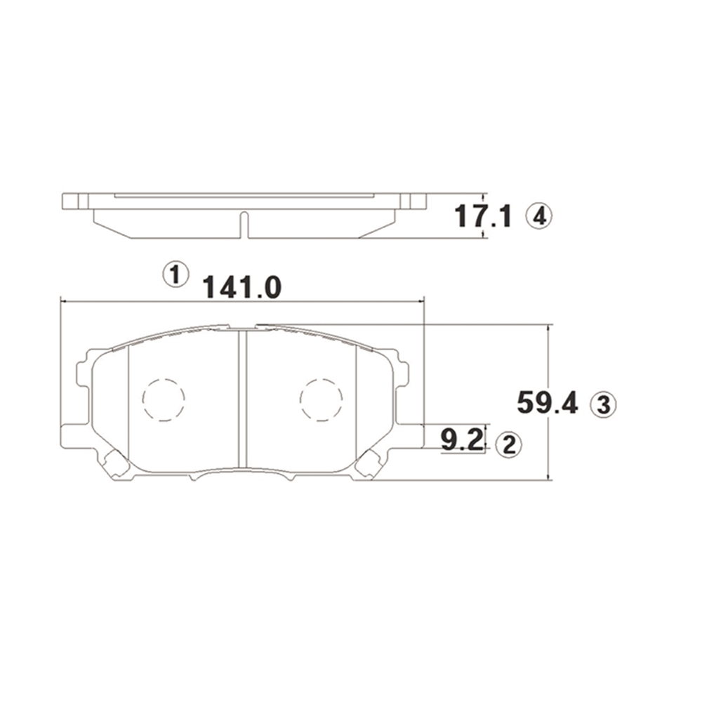 CTR GK1059 Колодки тормозные дисковые передние Toyota Harrier 2003 ~ 2012 / Highlander 2006 ~ 2007 / Kluger 200