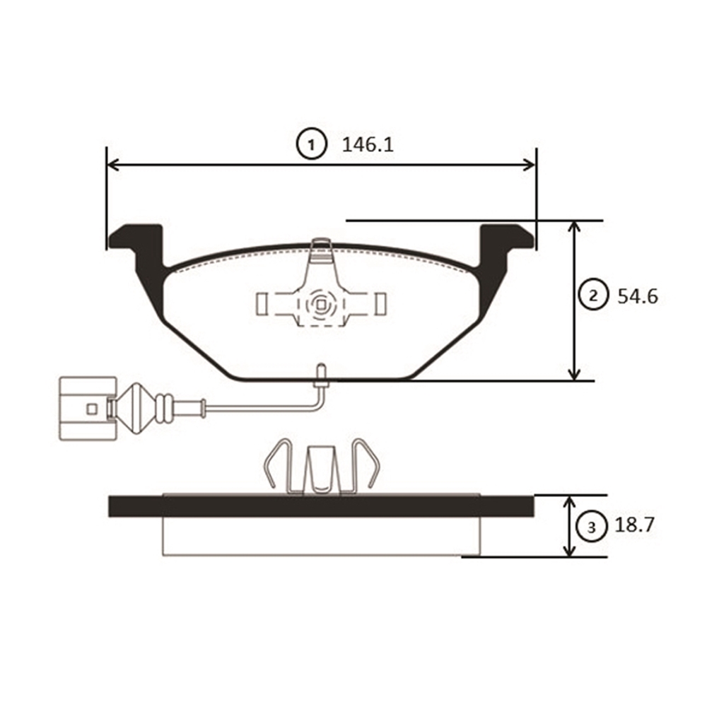 CTR GK1229 Колодки тормозные дисковые передние VW Beetle 2011 ~ 2016 / Bora 1998 ~ 2005 / Caddy 2003 ~ 2015 / E