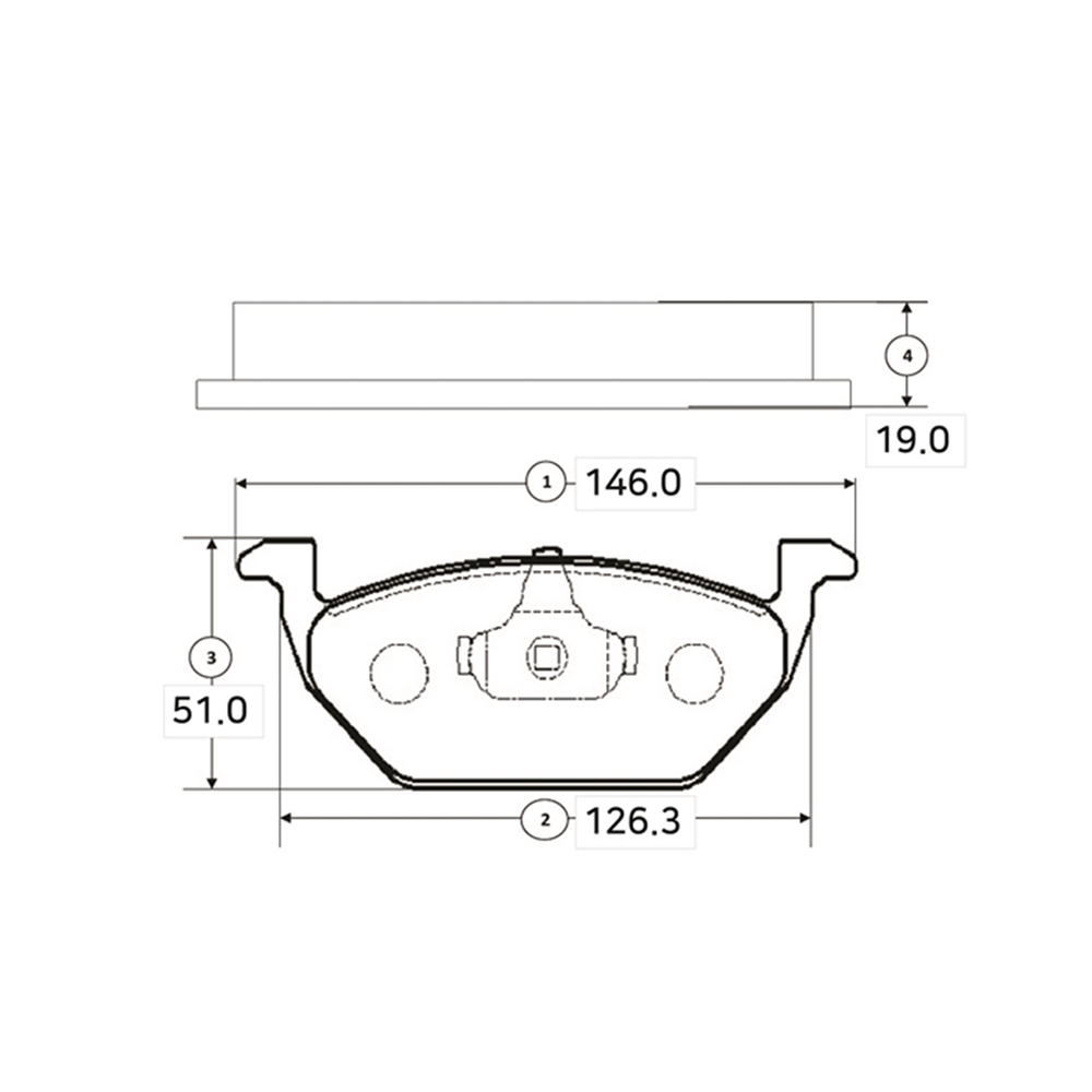 CTR GK1231 Колодки тормозные дисковые передние VW Beetle 2011 ~ 2016 / Bora 1998 ~ 2005 / Caddy 2003 ~ 2015 / E