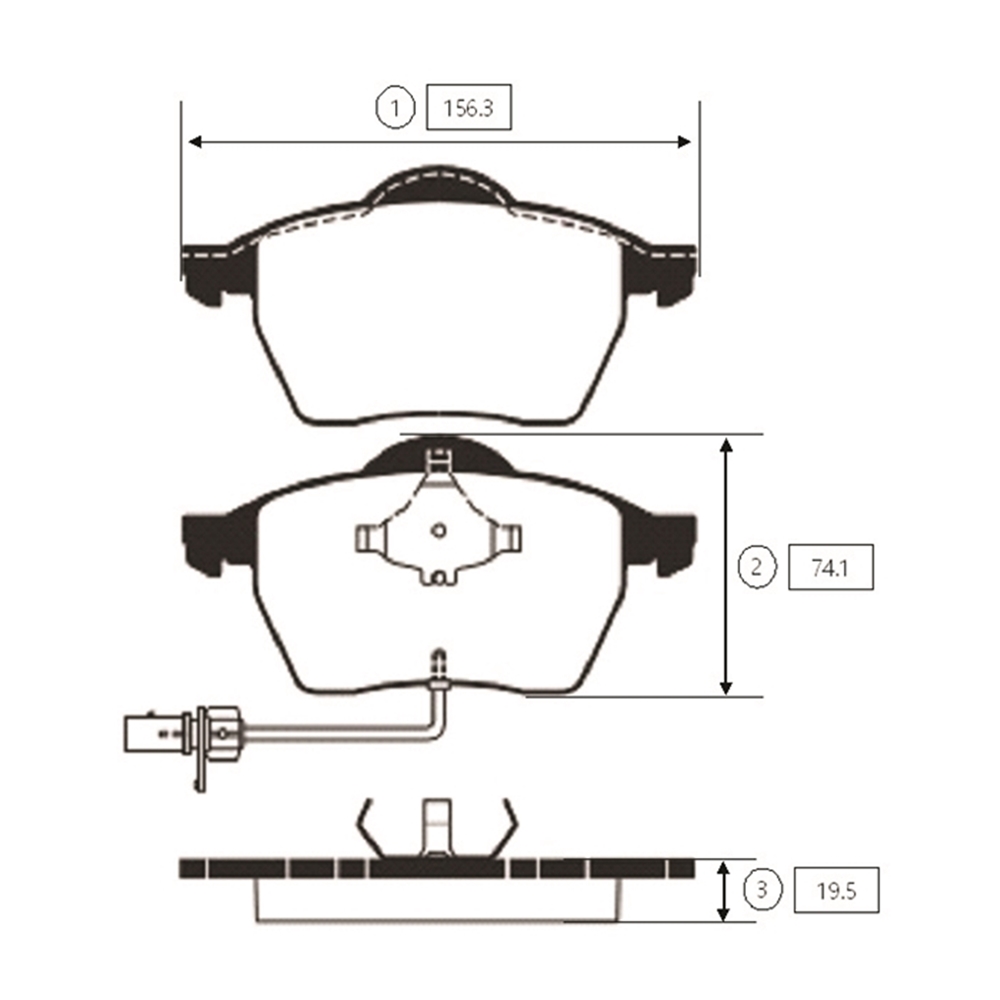 CTR GK1255 Колодки тормозные дисковые передние VW Bora 1998 ~ 2005 / Golf 1994 ~ 2006 / New Beetle 1998 ~ 2010