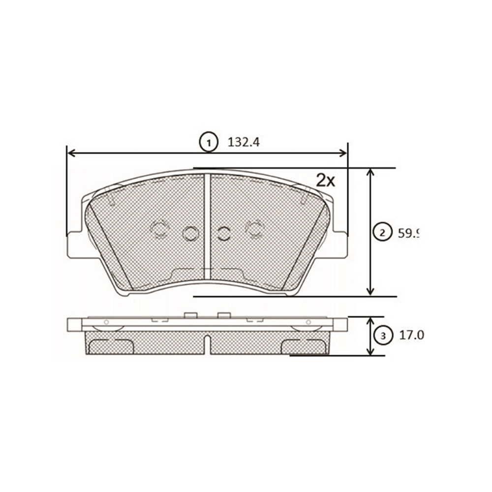 CTR GK1379 Колодки тормозные дисковые передние Hyundai Avante 2015 ~ 2020 / Elantra 2015 ~ 2020 / Ioniq 2016 ~
