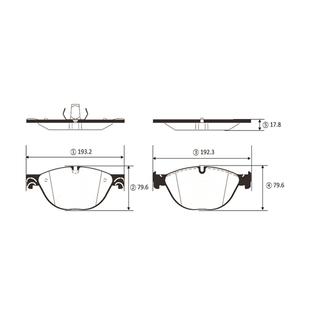 CTR GK1435 Колодки тормозные BMW E60/E65/M5/M6 04-/JAGUAR FX/XJ/XK 09- передние