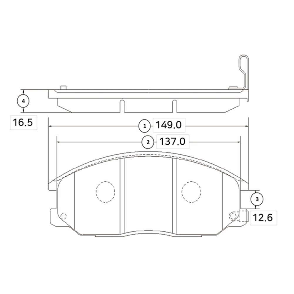 CTR GK0563 Колодки тормозные HYUNDAI H1 2001 ~ 2004 / Starex 2001 ~ 2004 / Santa Fe 2001 ~ 2006 SSANGYONG Acty перед прав.лев. (старый арт. CKKS-7) GK0563