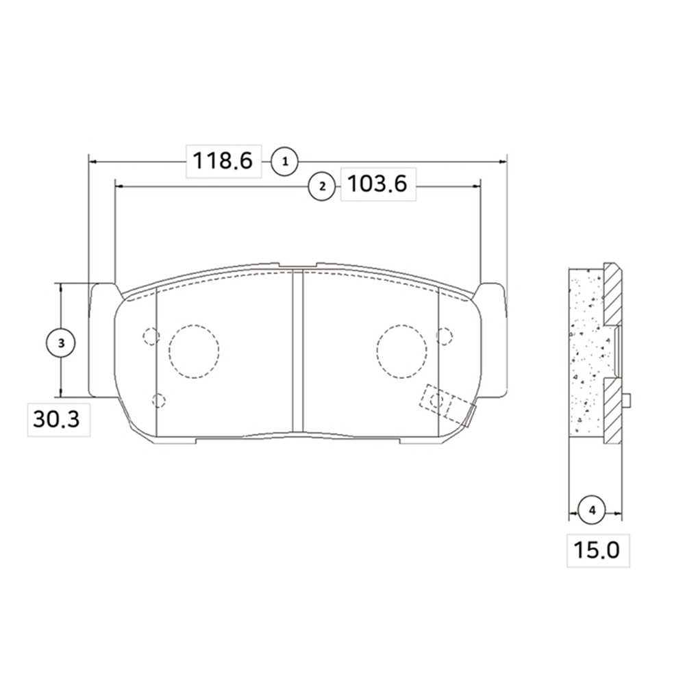 CTR GK0564 Колодки тормозные дисковые задние Hyundai H1 2001 ~ 2007 / Starex 2001 ~ 2007 / Santa Fe 2005 ~ 2010