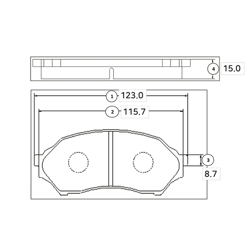 CTR GK0647 Колодки тормозные дисковые передние Mazda 323 1998 ~ 2004 / Familia 1998 ~ 2003 / Laser 1998 ~ 2001