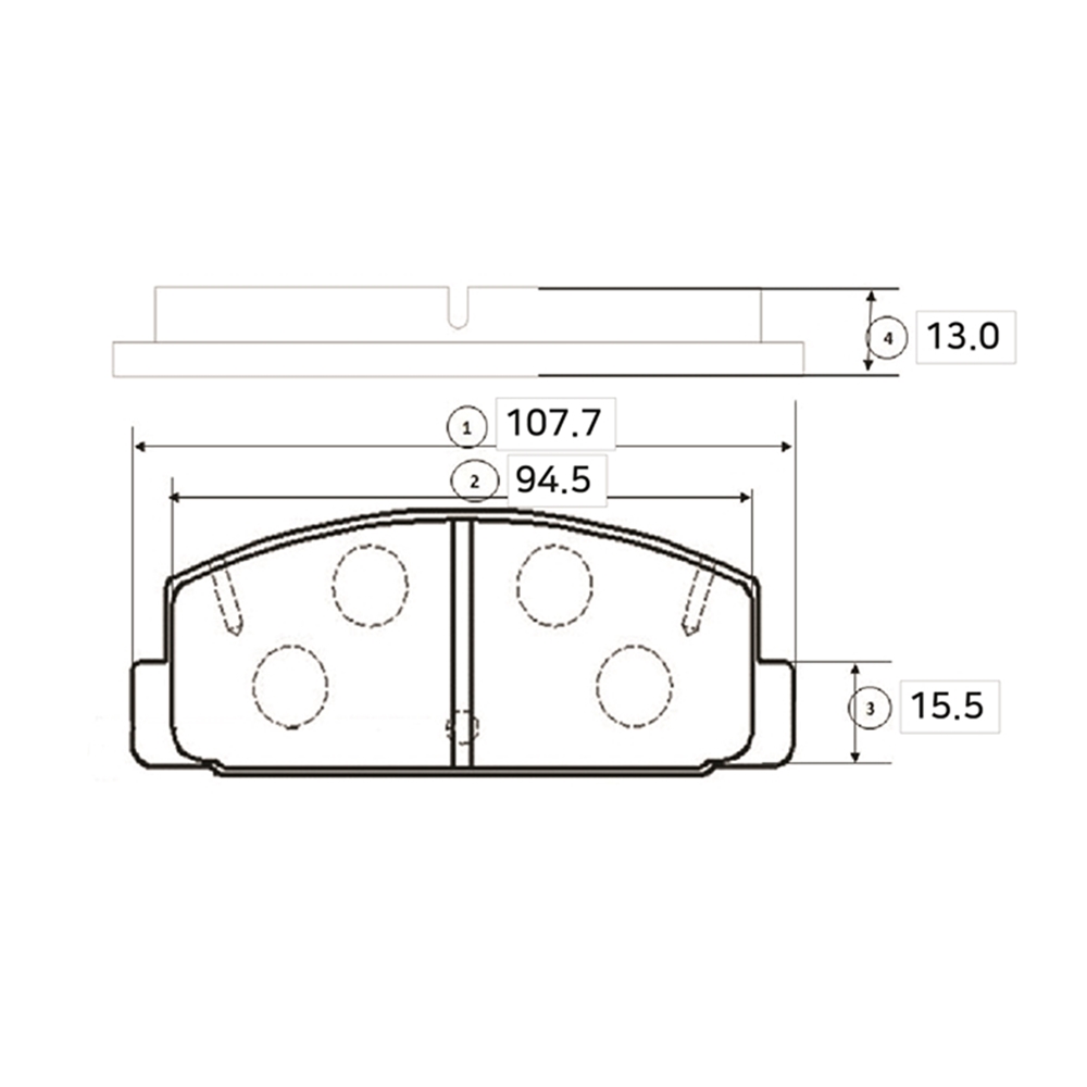 CTR GK0695 Колодки тормозные дисковые задние Mazda 323C 1991 ~ 1994 / 626 1992 ~ 1997 / Familia 1991 ~ 1994 / P