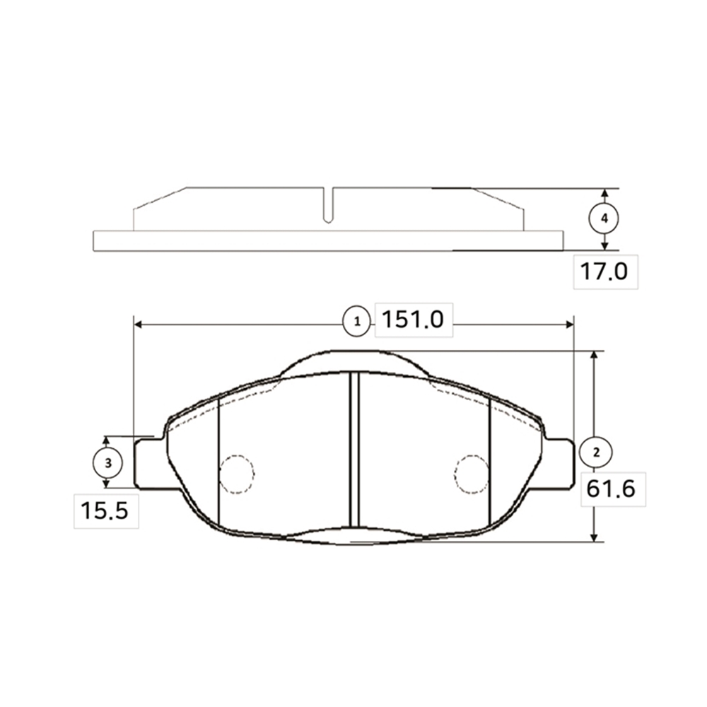 CTR GK0908 Колодки тормозные дисковые передние Peugeot 3008 2009 ~ 2017 / 308 2007 ~ 2015 / 408 2010 ~ 2017 / 5