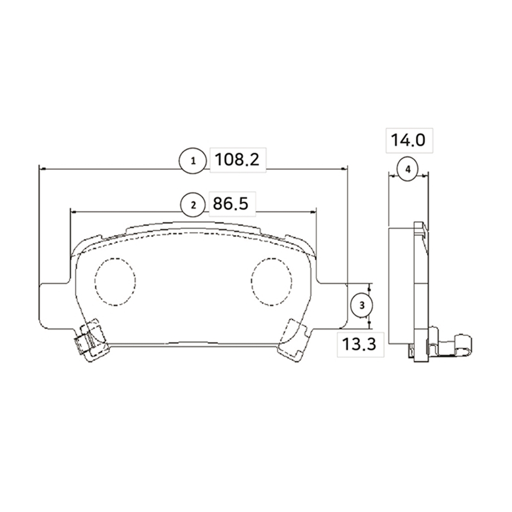 CTR GK0990 Колодки тормозные дисковые задние Subaru Forester 2002 ~ 2008 / Impreza1998 ~ 2007 / Legacy 2003 ~