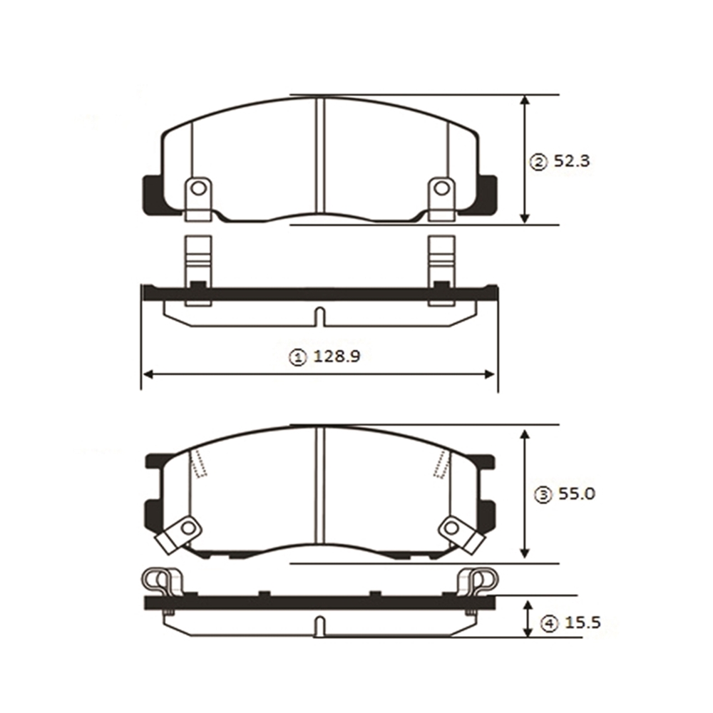 CTR GK1041 Колодки тормозные дисковые передние Toyota Estima 1992 ~ 1999 / Land Cruiser Prado 1990 ~ / Lite/Tow