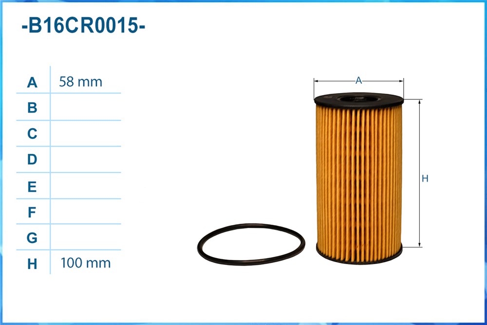 CWORKS B16CR0015 Фильтр масляный элемент B16CR0015