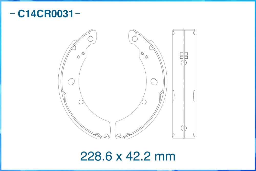 CWORKS C14CR0031 Тормозные колодки задние барабанные C14CR0031