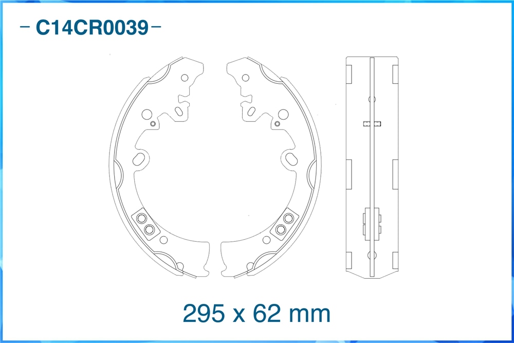 CWORKS C14CR0039 Тормозные колодки задние барабанные C14CR0039