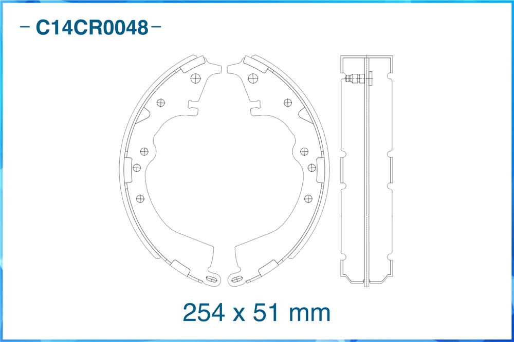 CWORKS C14CR0048 Тормозные колодки задние барабанные C14CR0048
