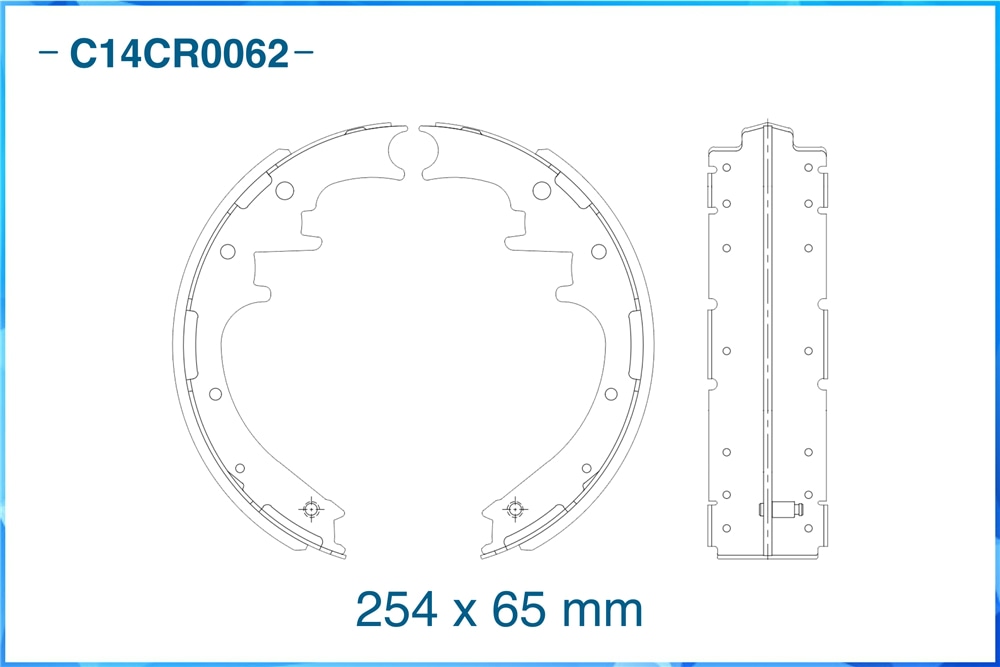 CWORKS C14CR0062 Снят Тормозные колодки задние барабанные C14CR0062