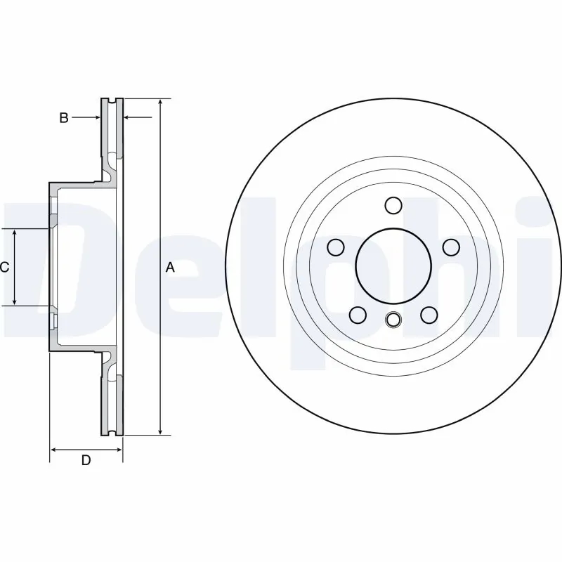 DELPHI BG4644C Диск тормозной (2 шт в уп) цена за 1шт.