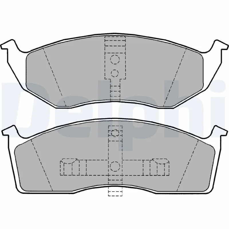 DELPHI LP1164 Колодки тормозные CHRYSLER 300M/VOYAGER/DODGE CARAVAN передние