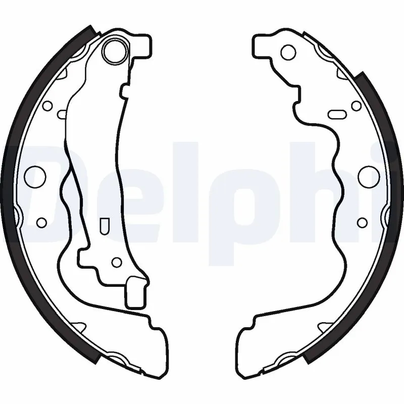 DELPHI LS2022 Колодки барабанные 228.6x42 Renault Logan Sandero Duster 1.4 1.6 1.5D 06>