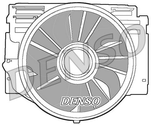 DENSO DER05007 Вентилятор кондиционера с кожухом BMW X5 (E53) 00-