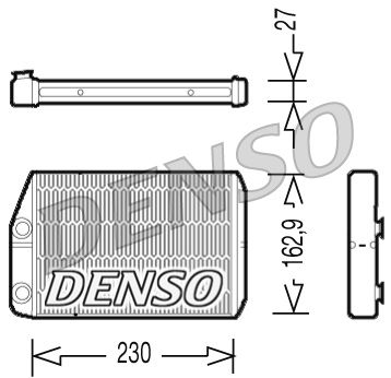 DENSO DRR09034 Радиатор отопителя FIAT: DUCATO (250 /290 ) 2.0D Multijet/2.2D Multijet/2.3D Multijet/3.0D Multijet 07/06-