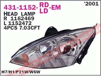 DEPO 4311152RLDEM Фара головного света