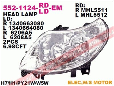 DEPO 5521124LLDEM Фара L
