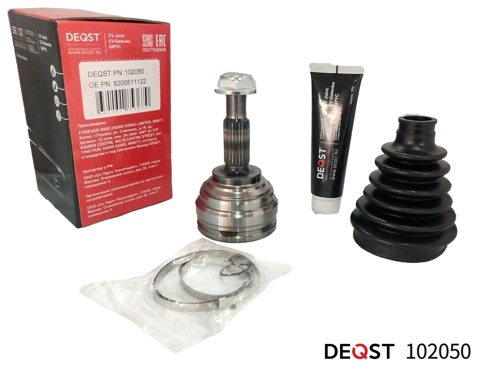 DEQST 102050 ШРУС RENAULT MEGANE 1.4-1.6 03- нар.