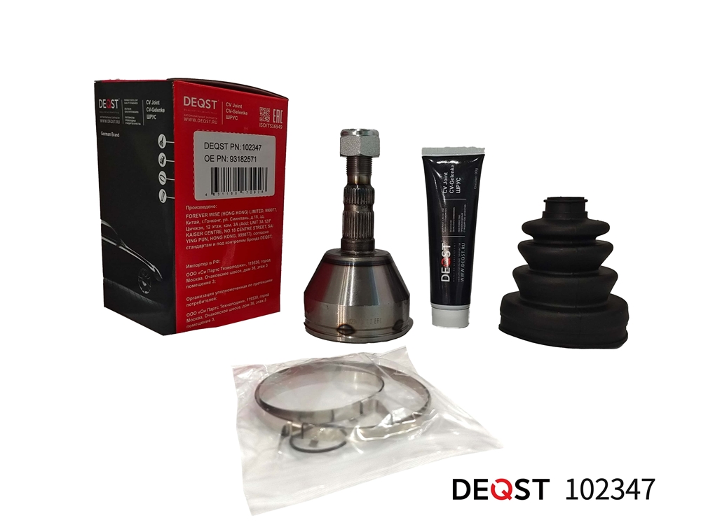 DEQST 102347 ШРУС OPEL ASTRA/ZAFIRA 1.9-2.0 04- наружний