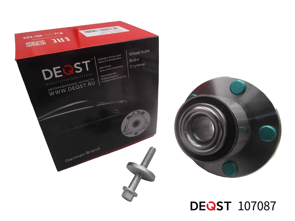 DEQST 107087 Ступица переднего колеса с подшипником FORD FOCUS II, FORD C-MAX 04-