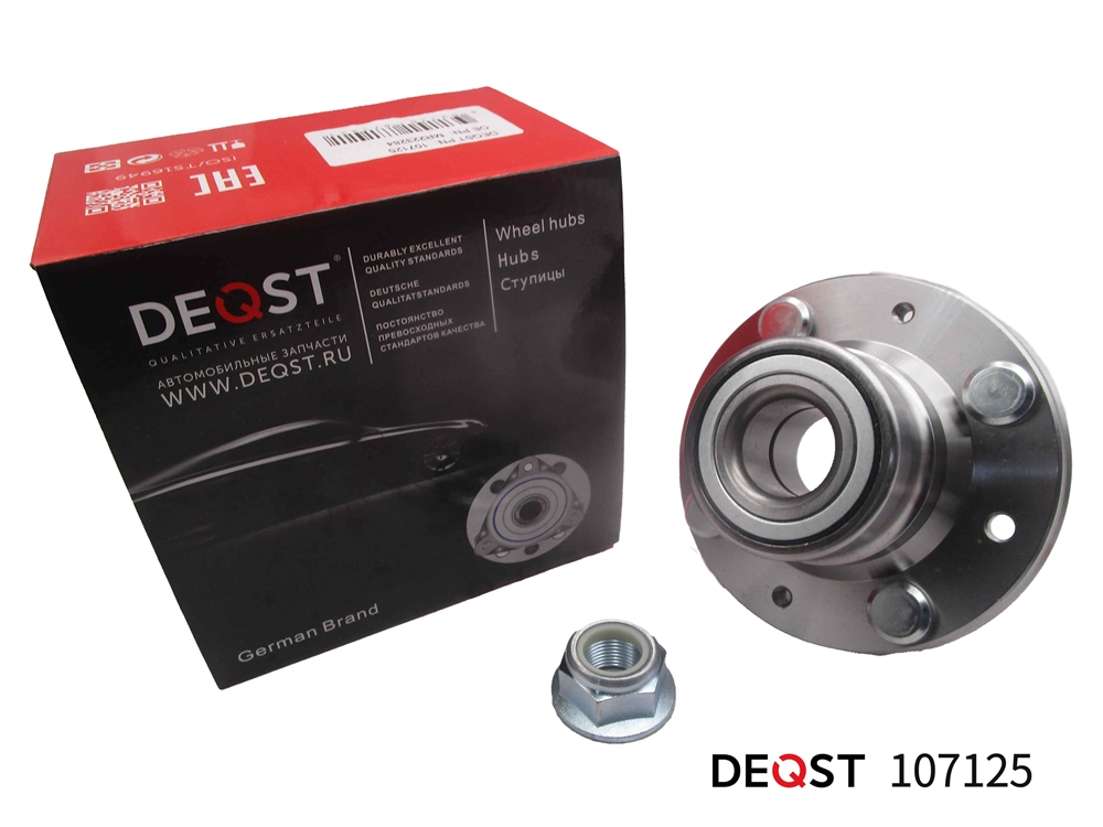 DEQST 107125 Ступица колеса с подшипником задняя MITSUBISHI СOLT IV/LANСER V-VI 04.92-
