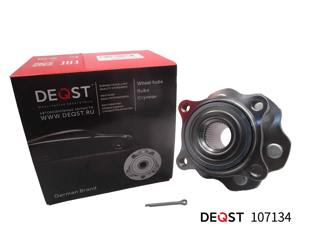 DEQST 107134 Ступица колеса с подшипником задняя NISSAN PATHFINDER (R51), NISSAN NAVARA (D40) 2,5dСi 07.2005-
