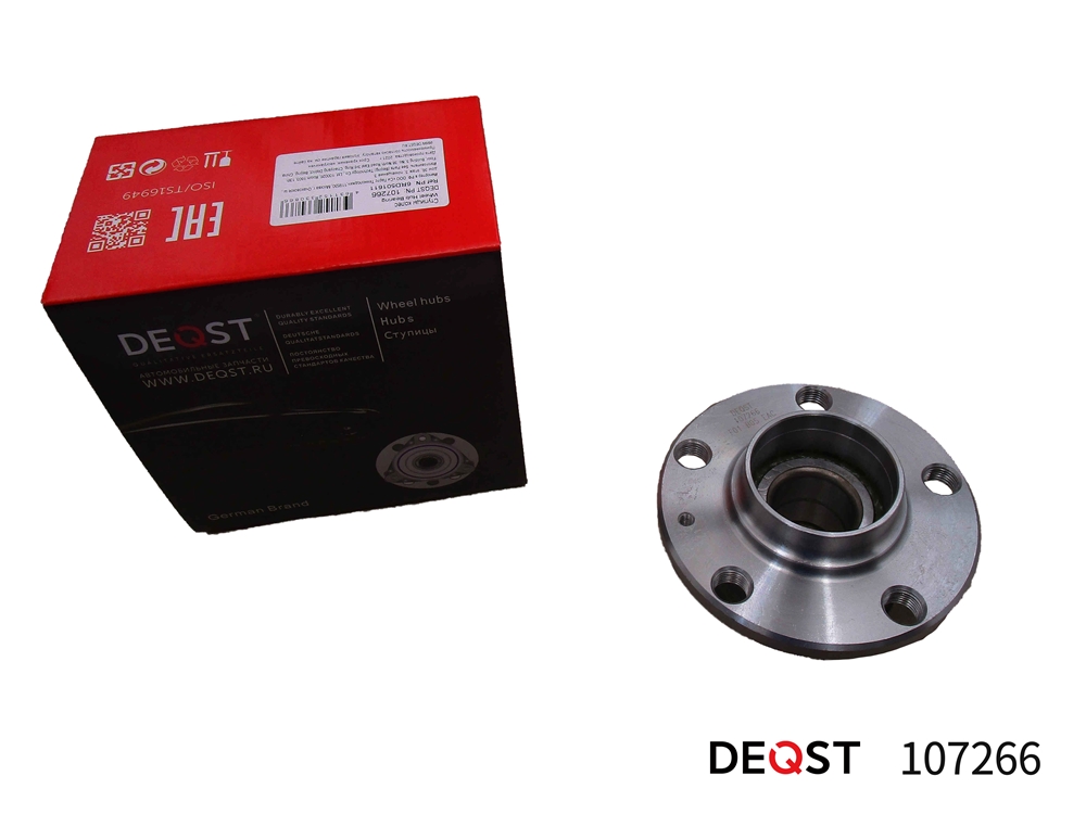 DEQST 107266 Ступица колеса в сборе с подшипником задняя SKODA RAPID (NH3)