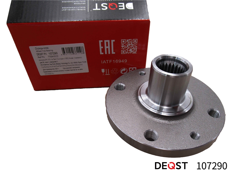 DEQST 107290 Ступица передняя Renault CLIO/MEGANE/LOGAN/SNADERO (06-)