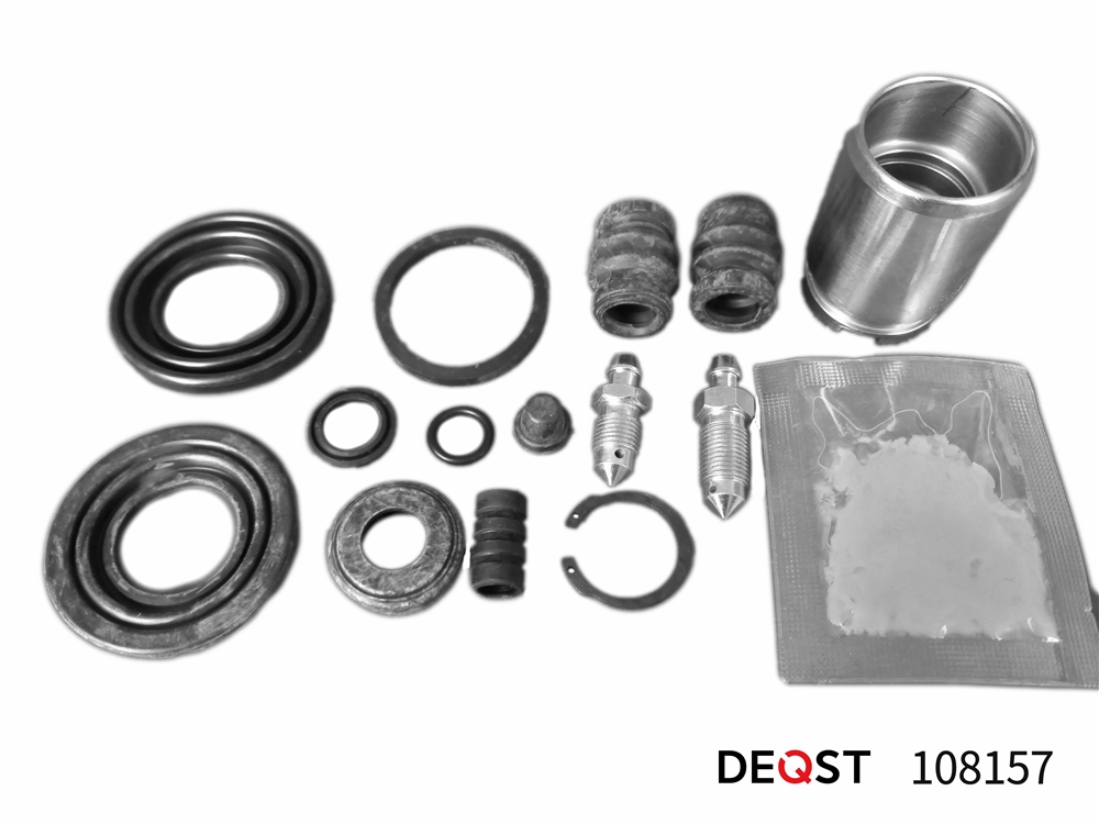 DEQST 108157 Ремкомплект тормозного суппорта с поршнем заднего (поршень O 34mm, суппорт TRW/Lucas/Mando).