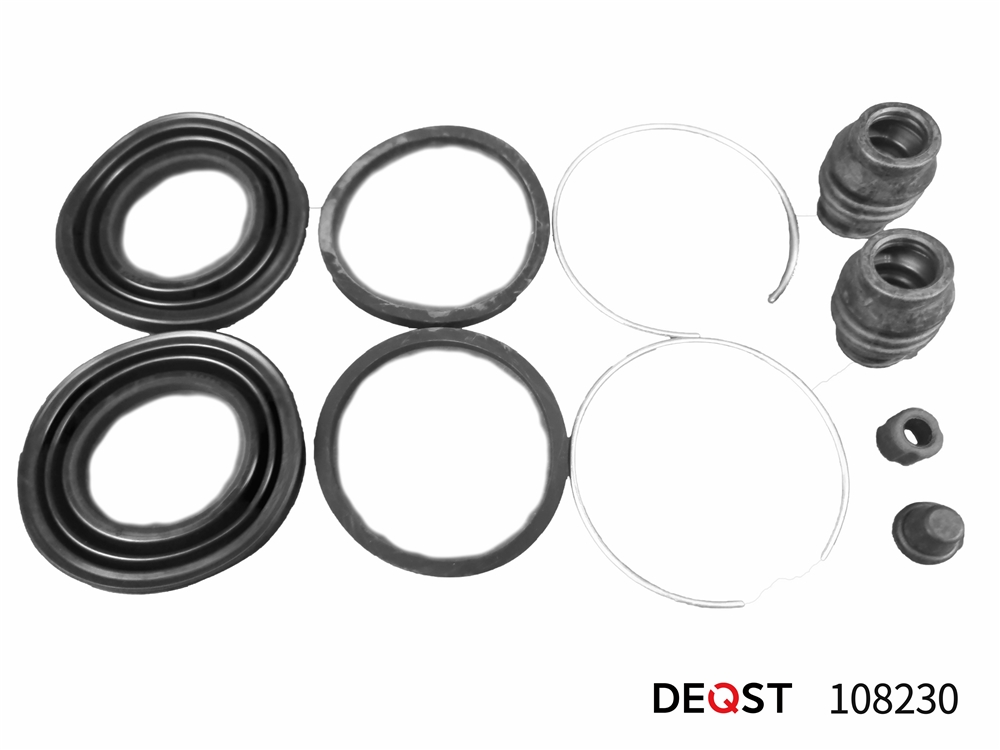 DEQST 108230 Ремкомплект тормозного суппорта переднего (для поршня O 43 mm, суппорт Akebono). Применяемост