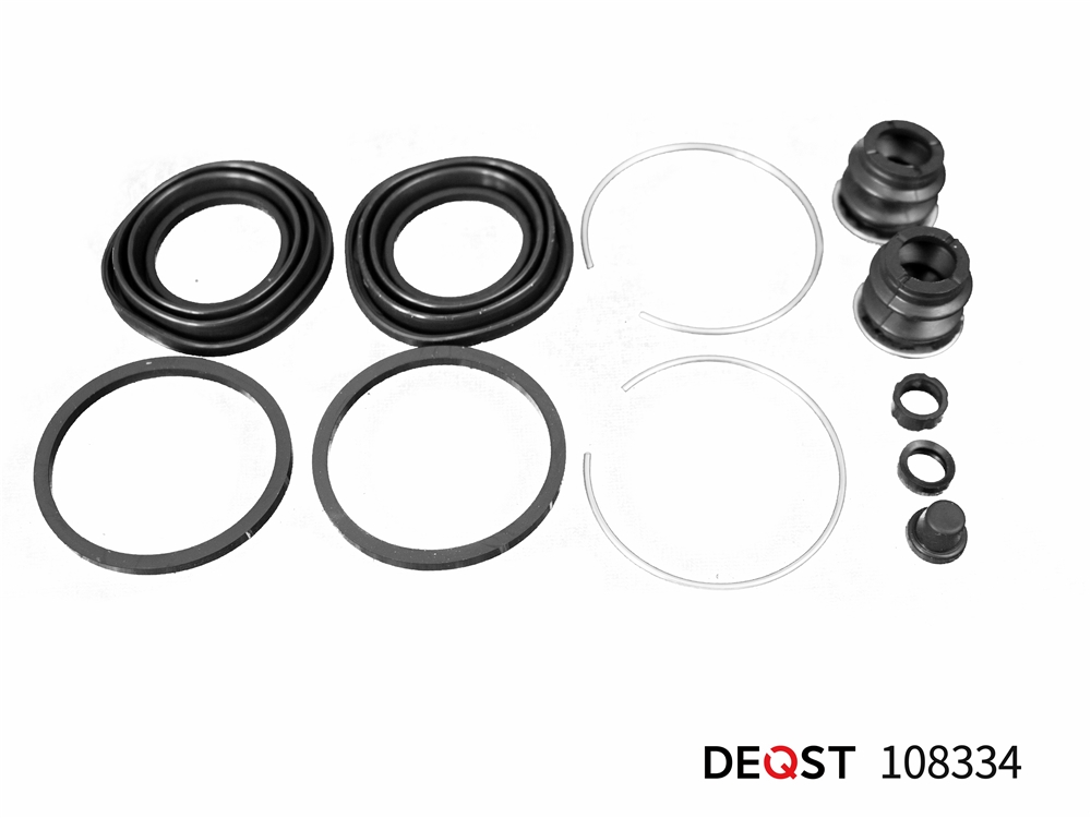 DEQST 108334 Ремкомплект тормозного суппорта переднего (для поршня O 45 mm, суппорт Aisin/Akebono). Примен