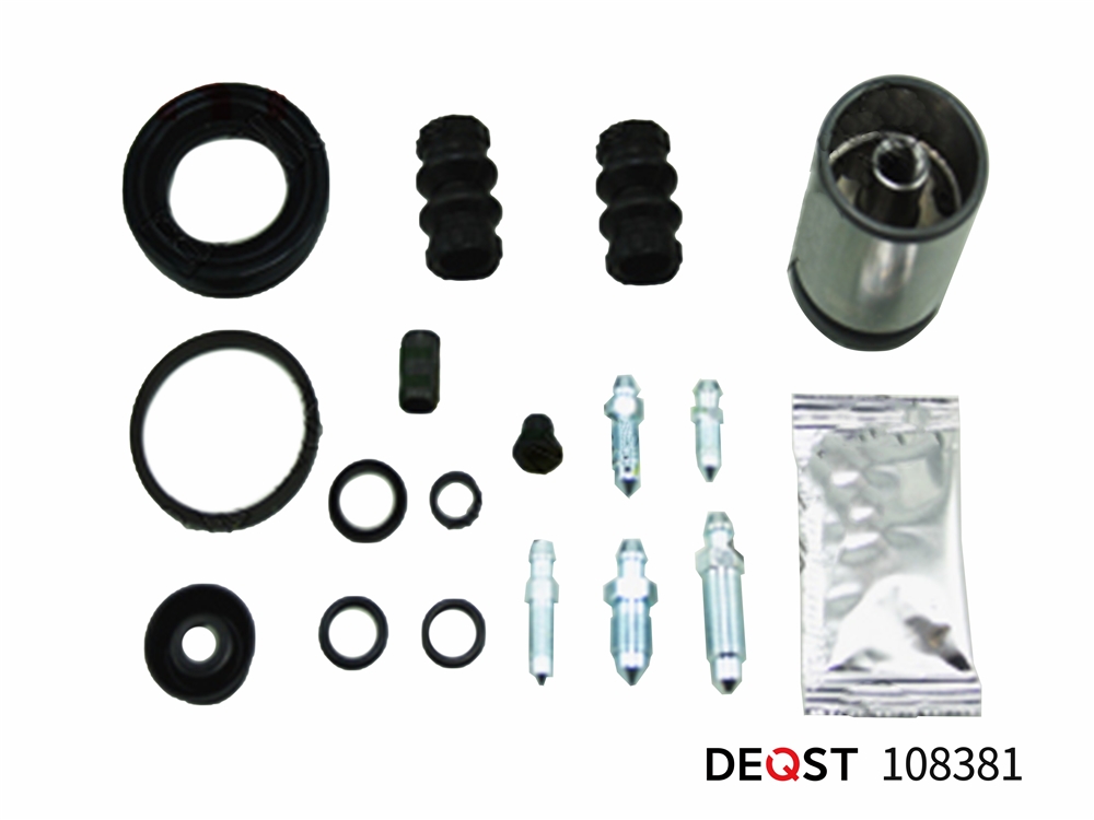 DEQST 108381 Ремкомплект тормозного суппорта с поршнем заднего (поршень O 38 mm, суппорт TRW/Lucas). Приме