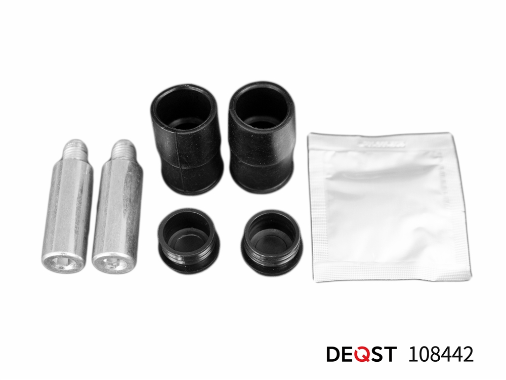 DEQST 108442 Комплект направляющих тормозного суппорта переднего (направляющая O 16 mm, суппорт ATE). Применяемос