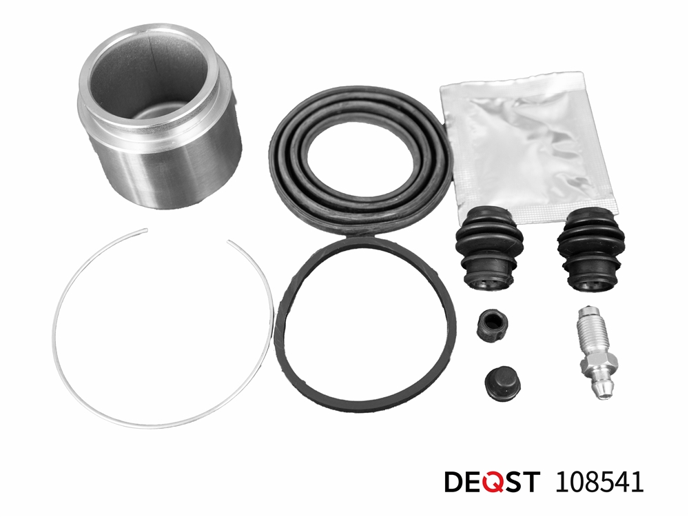 DEQST 108541 Ремкомплект тормозного суппорта с поршнем переднего (поршень O 57 mm, суппорт Akebono). Применяемост
