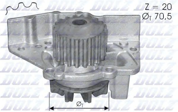 DOLZ C119 Насос водяной PEUGEOT/CITROEN/FIAT/SUZUKI 1.8D/1.9D