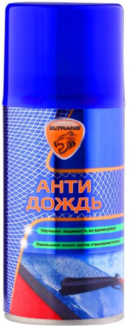 ELTRANS EL040603 Антидождь 210мл - для обработки стекол, зеркал заднего вида и фар автомобиля, а также визоров мотоциклетных шлемов, образует водоотталкивающую пленку, аэрозоль