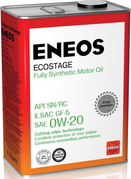 ENEOS 8801252022022 0w 20 gasoline ecostage sn, ilsac gf 5, 4л (синт.мотор.масло)
