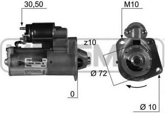 ERA 220418 Стартер FORD MONDEO IV, VOLVO S80 II 2.5